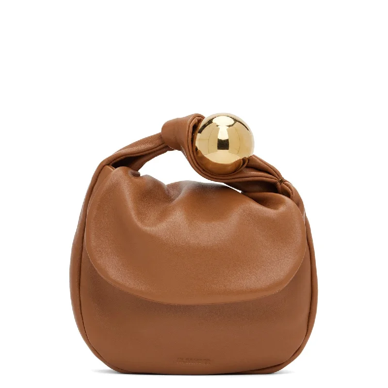 Sphere Pouch Leather, Tan (G) Statement Handbags At Unbeatable Discounts