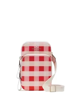 Chic Trend Collection Kate Spade New York Gingham Check North South Phone Crossbody Luxury Totes, Affordable Prices Chic Trend Collection Kate Spade New York Gingham Check North South Phone Crossbody Luxury Totes, Affordable Prices