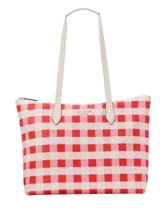 Exclusive Discounts Kate Spade New York Mel Gingham Packable Tote Fashion-Forward Bags, Now On Sale Exclusive Discounts Kate Spade New York Mel Gingham Packable Tote Fashion-Forward Bags, Now On Sale