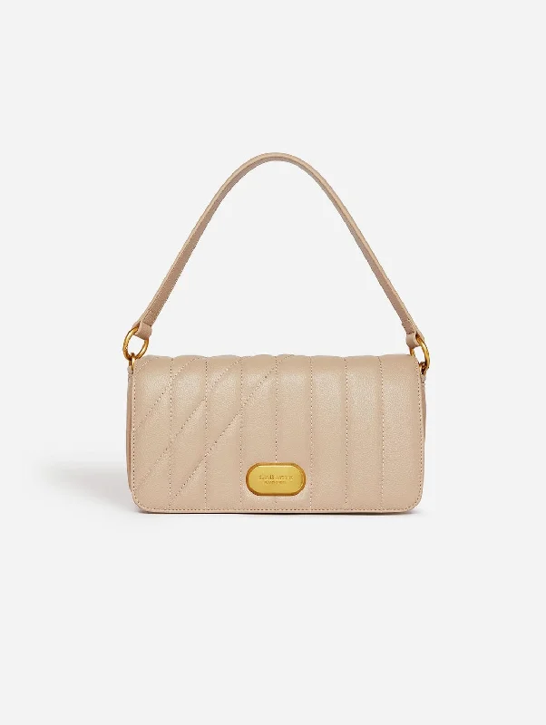 Aurora Vegan Leather Crossbody Bag | Beige