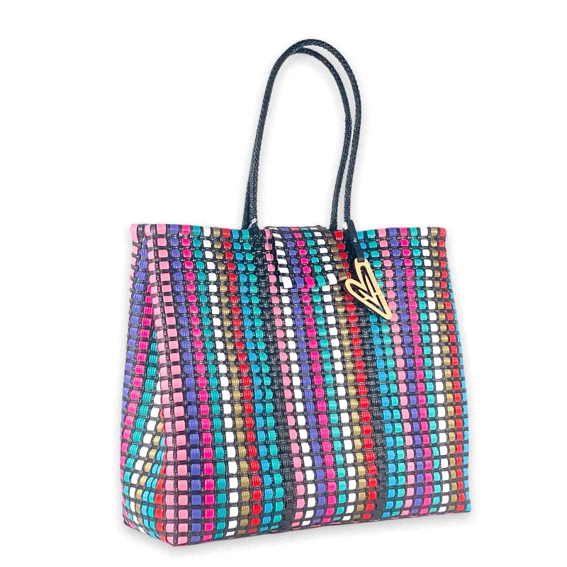 Maria Victoria | Dragon Fruit | Upcycled, Handwoven, Multicolor Shoulder Tote Handbag Deals You'll Love Maria Victoria | Dragon Fruit | Upcycled, Handwoven, Multicolor Shoulder Tote Handbag Deals You'll Love