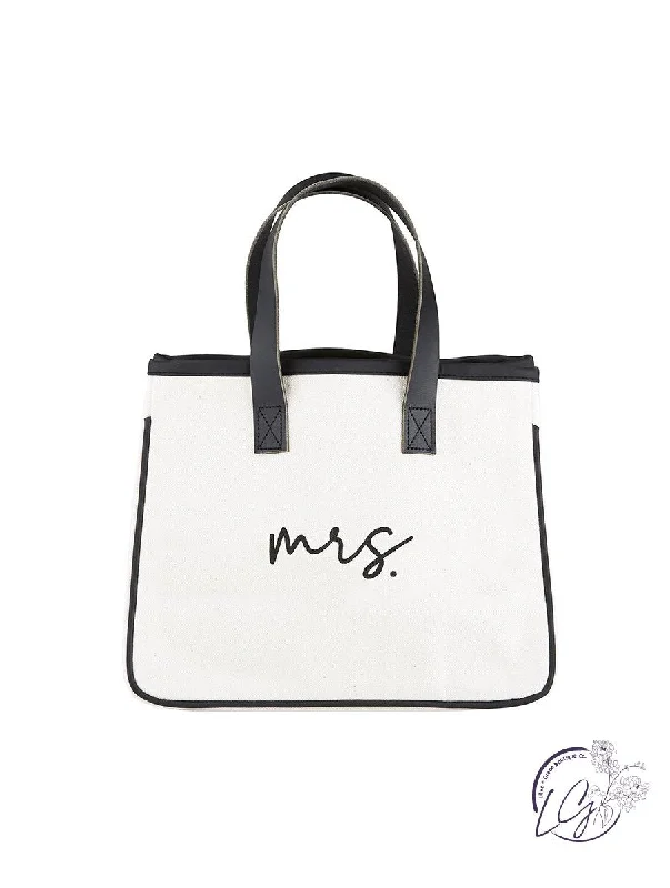 Mini Canvas Tote - Mrs.