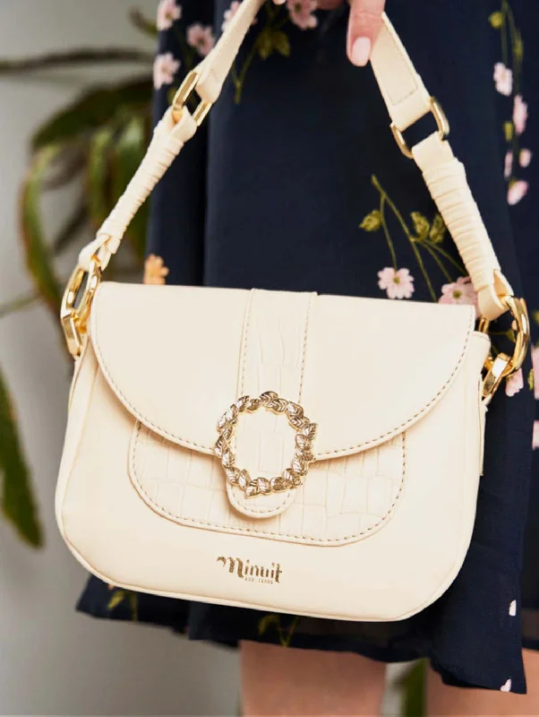 Mira Vegan Leather Crossbody Bag | Cream Croc Everyday Elegance At Special Prices