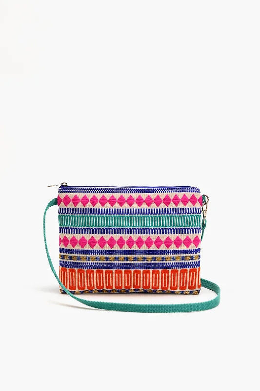 Mexican Striped Spring Top Zip Clutch Luxury Handbags At Budget-Friendly Rates