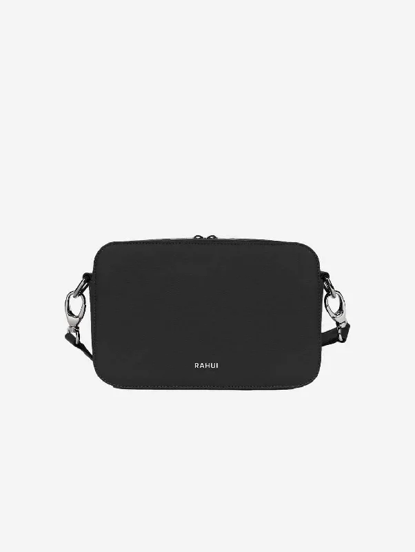 Pine Piñatex Leather Vegan Crossbody Bag | Black