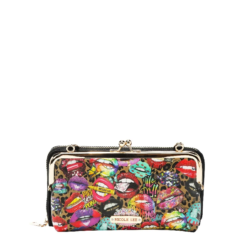 PRINTED KISS LOCK CROSSBODY WALLET Carry Elegance For Less