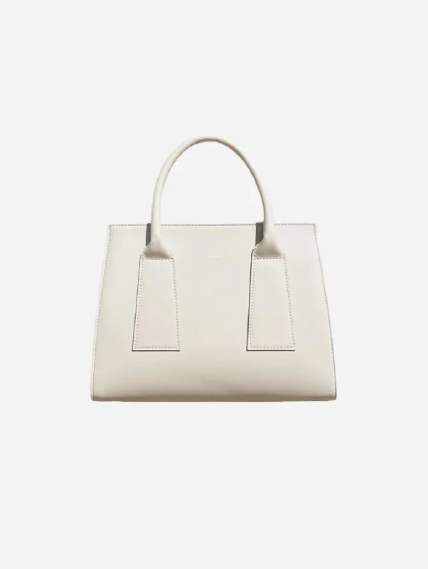 The L Vegan Grape Leather Tote Bag | Cream