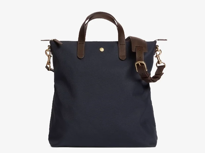 Shopper Navy/Dark Brown Timeless Handbags, Flash Sale