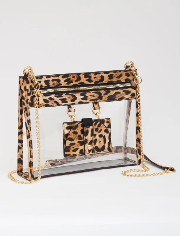 TG10666 Clear Gameday Crossbody Bag With Sunglasses Holder Sleek Bags, Perfect Prices