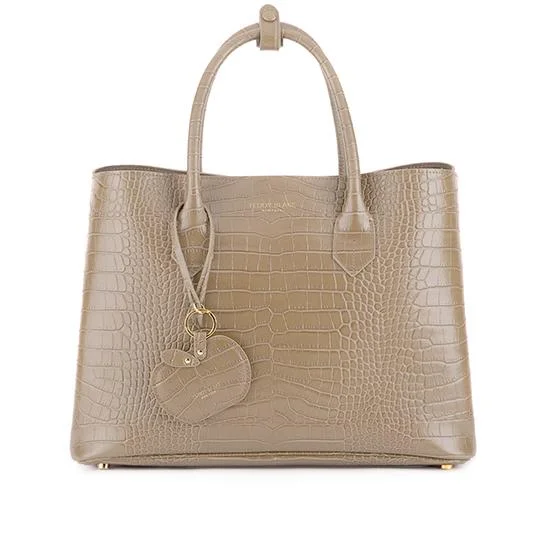 Vanessa Croco 14" - Light Beige Stylish Bags At Unbeatable Prices