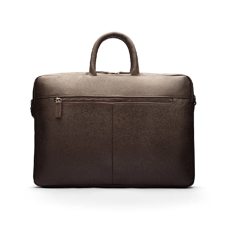 15" Leather Laptop Bag - Brown Elegant Bags, Limited Stock Available