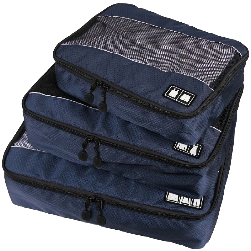 Arcenciel Foldable 3 Piece Travel Packing Cubes Set Luggage Organizer Bags