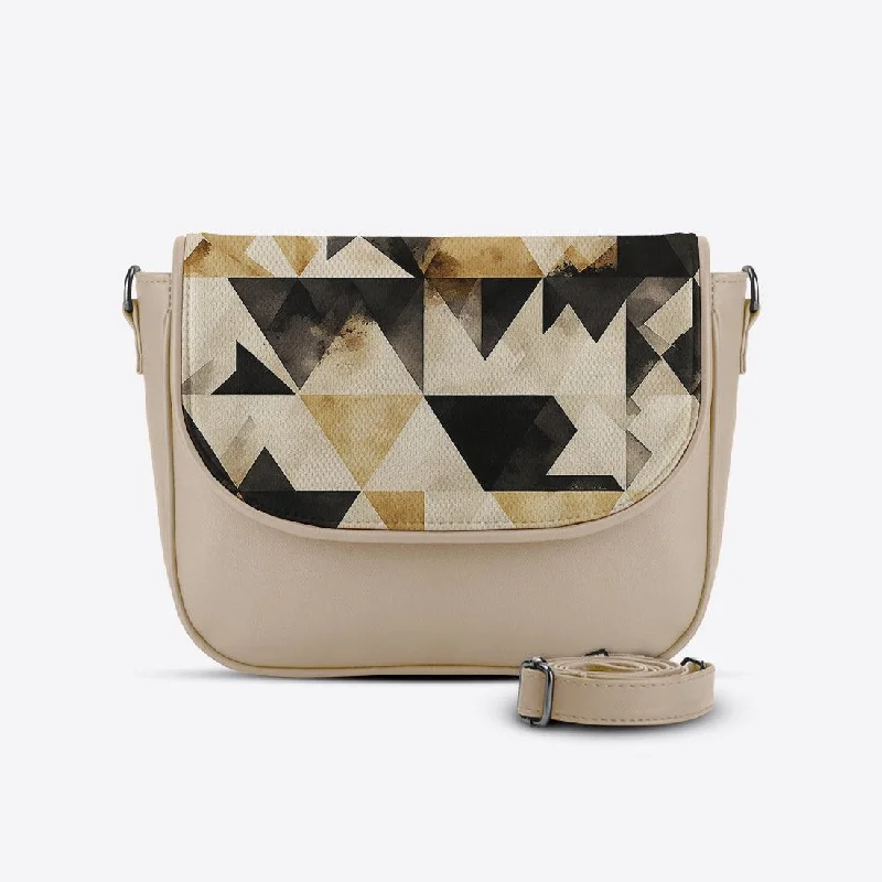 Beige Messenger Crossbody Reflect