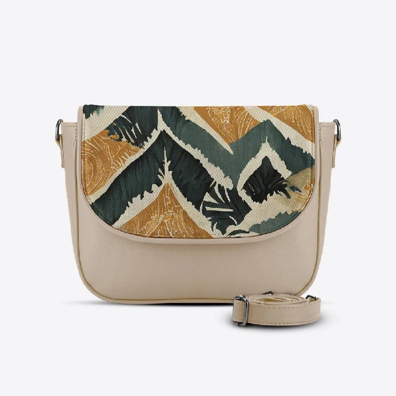 Beige Messenger Crossbody  Shapes