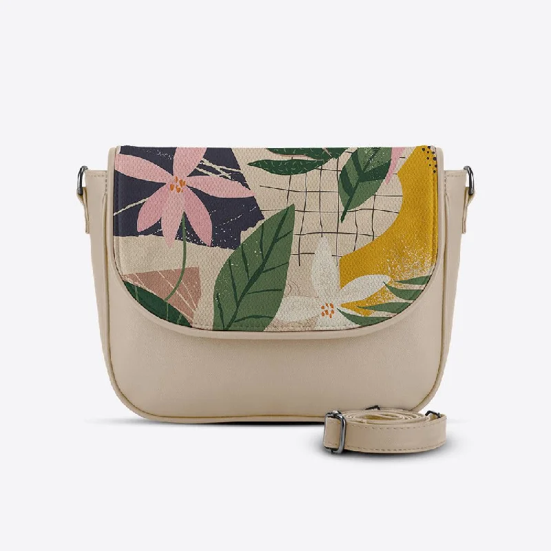 Beige Messenger Crossbody Summer Leafs Stylish Bags At Unbeatable Prices – Shop Now