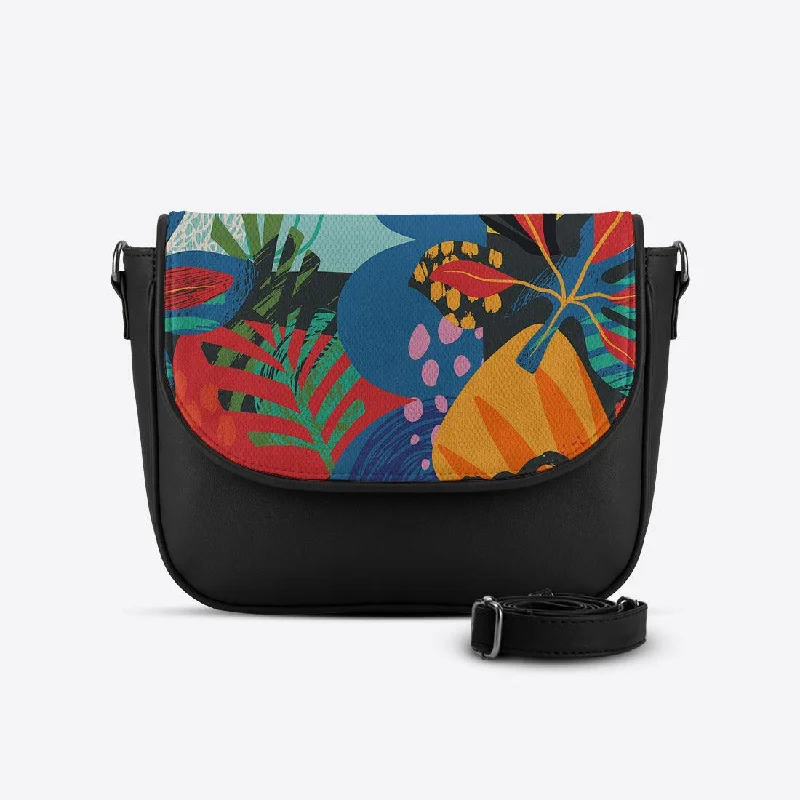 Black Messenger Crossbody Abstract Art The Ultimate Sale On Must-Have Handbags