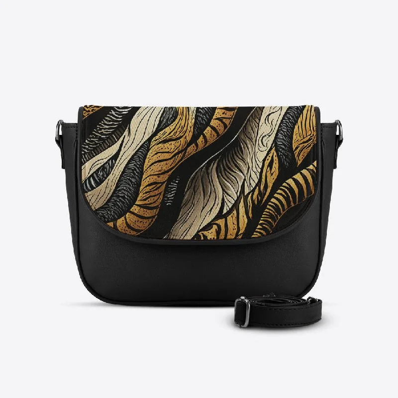 Black Messenger Crossbody Connected