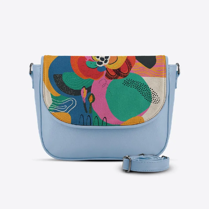 Blue Messenger Crossbody Art Trendy Handbags At Limited-Time Discounts