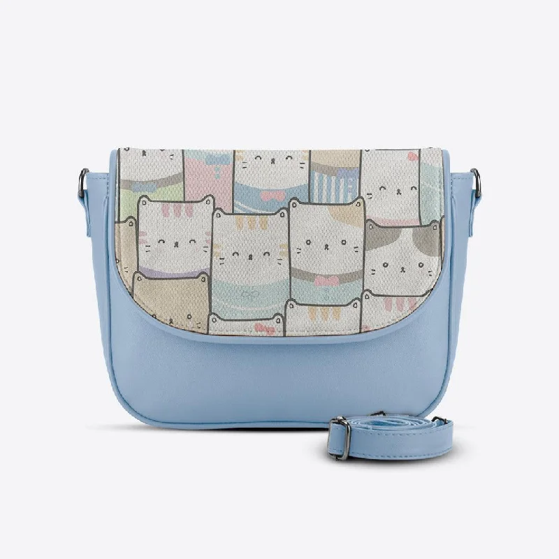 Blue Messenger Crossbody Kitty Luxury Totes, Affordable Prices