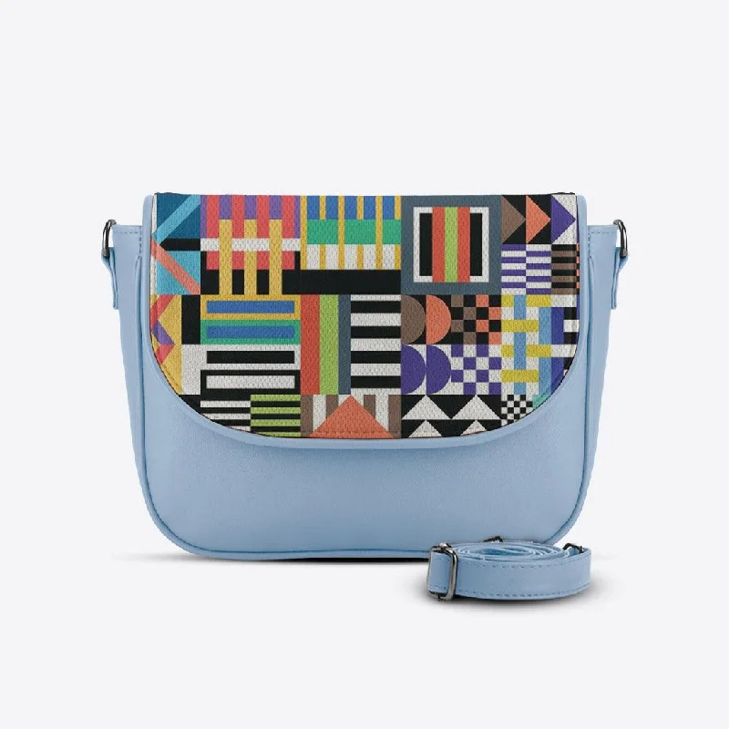 Blue Messenger Crossbody Texture Fashion-Forward Bags, Now On Sale