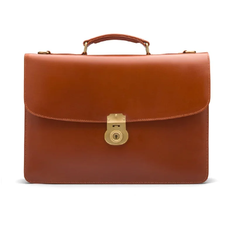 Bridle Hide Harvard Briefcase - Hazel Tan Limited-Stock Bag Clearance – Hurry