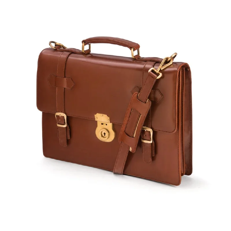 Bridle Leather Traditional Briefcase - London Tan Unmissable Deals On Trendy Handbags Bridle Leather Traditional Briefcase - London Tan Unmissable Deals On Trendy Handbags