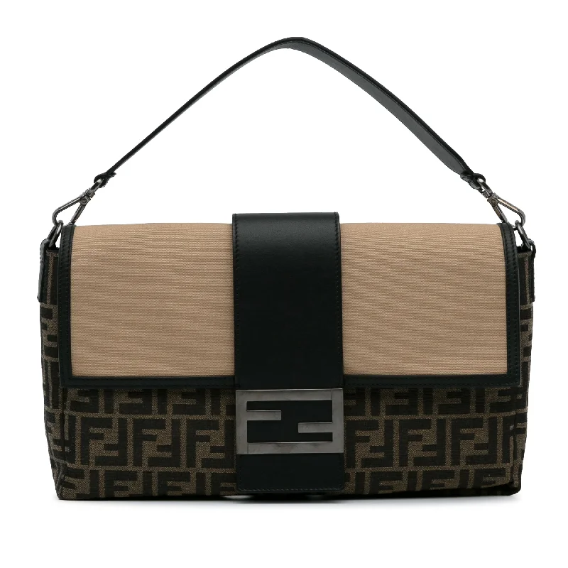 Brown Fendi Zucca Convertible Baguette Satchel Designer Bags At Lower Prices