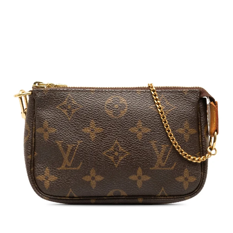 Brown Louis Vuitton Monogram Mini Pochette Accessoires Handbag