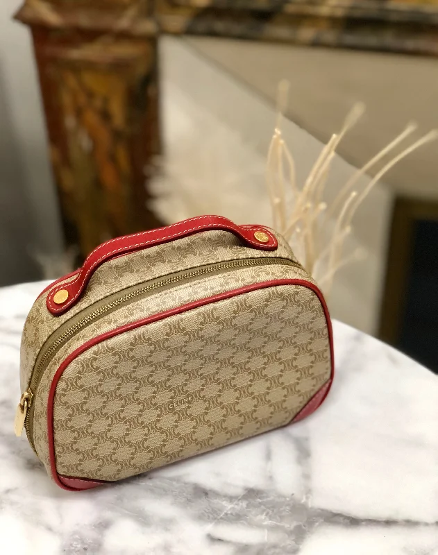 CELINE Macadam PVC leather mini bag vanity handbag red beige vintage old celine wswjnd Handbag Deals You'll Love CELINE Macadam PVC leather mini bag vanity handbag red beige vintage old celine wswjnd Handbag Deals You'll Love