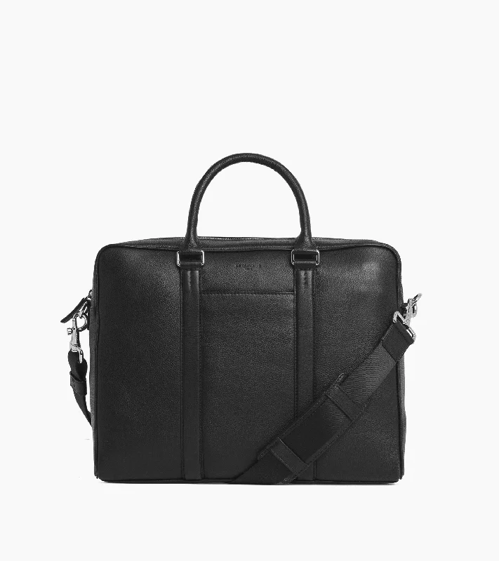 Charles 14" briefcase in grained leather Fashion Bags, Limited Offer