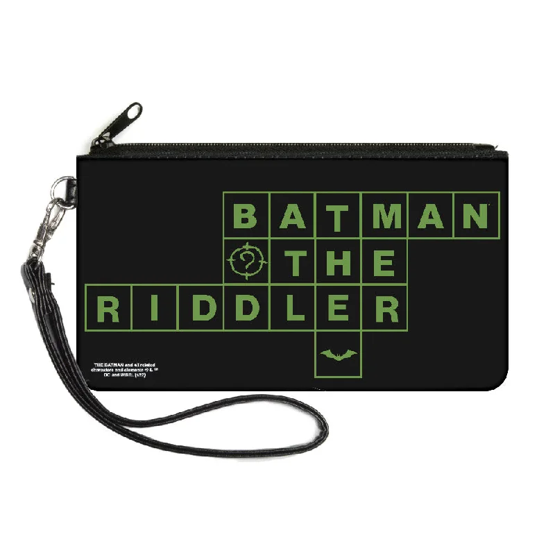Canvas Zipper Wallet - LARGE - The Batman Movie Crossword Puzzle Black Green Elevate Your Style With Our Handbag Sale Canvas Zipper Wallet - LARGE - The Batman Movie Crossword Puzzle Black Green Elevate Your Style With Our Handbag Sale