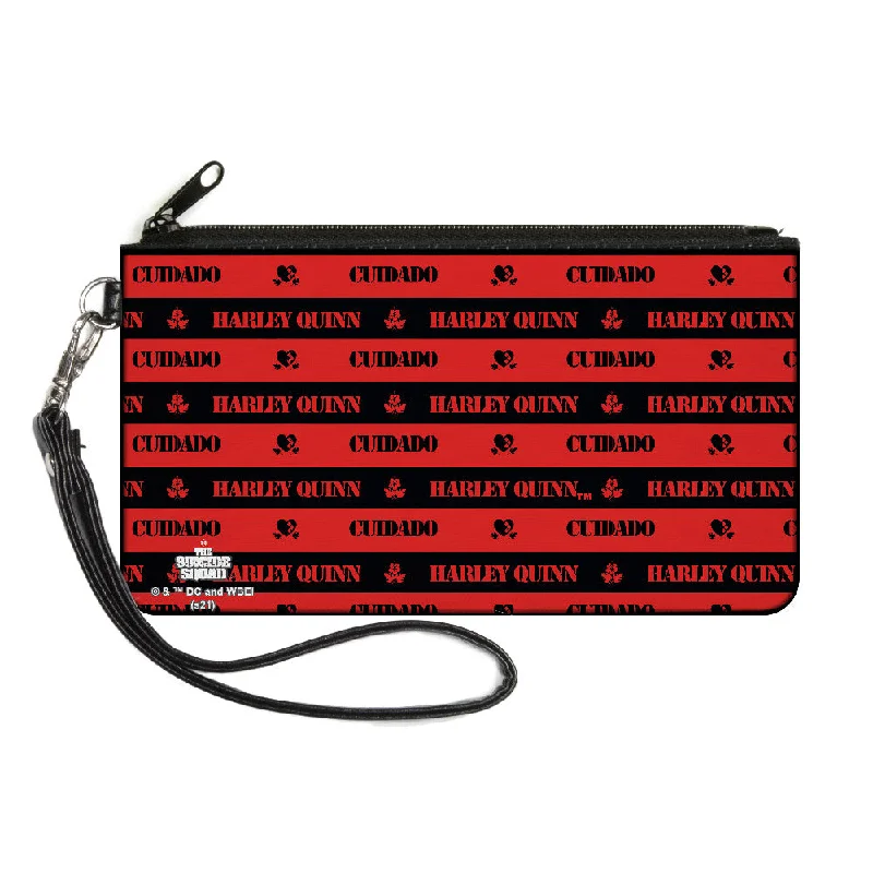 Canvas Zipper Wallet - LARGE - The Suicide Squad 2021 CUIDADO HARLEY QUINN Caution Stripe Red Black Handbag Deals You'll Love Canvas Zipper Wallet - LARGE - The Suicide Squad 2021 CUIDADO HARLEY QUINN Caution Stripe Red Black Handbag Deals You'll Love