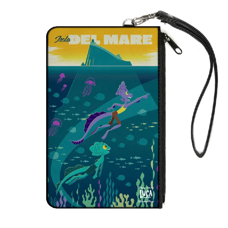 Canvas Zipper Wallet - SMALL - Luca ISOLA DEL MAR Luca and Alberto Sea Monsters Scene Trendy Handbags, Limited-Time Sale Canvas Zipper Wallet - SMALL - Luca ISOLA DEL MAR Luca and Alberto Sea Monsters Scene Trendy Handbags, Limited-Time Sale