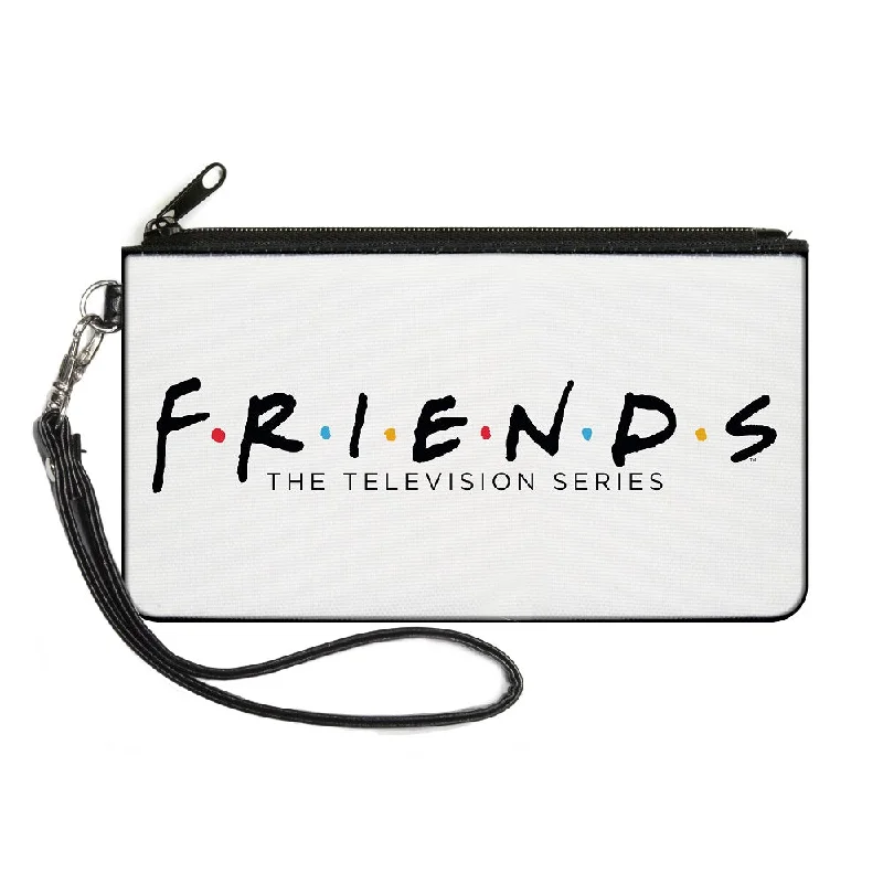 Canvas Zipper Wallet - SMALL - FRIENDS-THE TELEVISION SERIES Logo White Black Multi Color Premium Handbags At Budget-Friendly Prices Canvas Zipper Wallet - SMALL - FRIENDS-THE TELEVISION SERIES Logo White Black Multi Color Premium Handbags At Budget-Friendly Prices