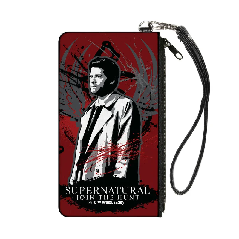 Canvas Zipper Wallet - SMALL - Supernatural Castiel Angel Wings Pose Reds Grays Black The Perfect Bag Sale For A Seasonal Refresh Canvas Zipper Wallet - SMALL - Supernatural Castiel Angel Wings Pose Reds Grays Black The Perfect Bag Sale For A Seasonal Refresh