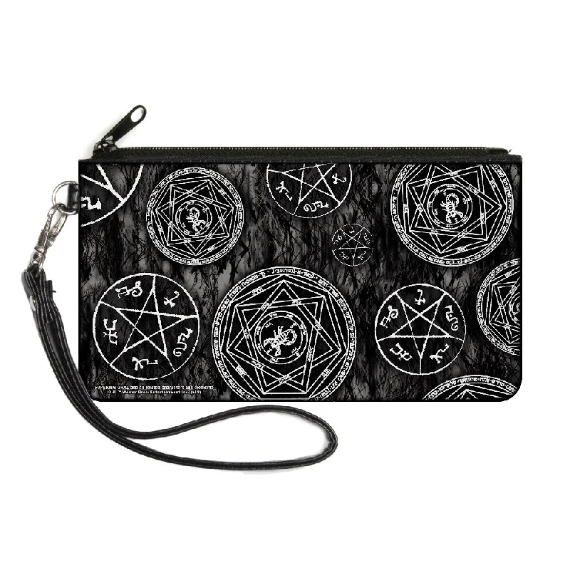 Canvas Zipper Wallet - SMALL - Supernatural Devil's Trap Pentagrams Grays Black White The Ultimate Handbag Sale – Elegant Styles At Lower Prices Canvas Zipper Wallet - SMALL - Supernatural Devil's Trap Pentagrams Grays Black White The Ultimate Handbag Sale – Elegant Styles At Lower Prices