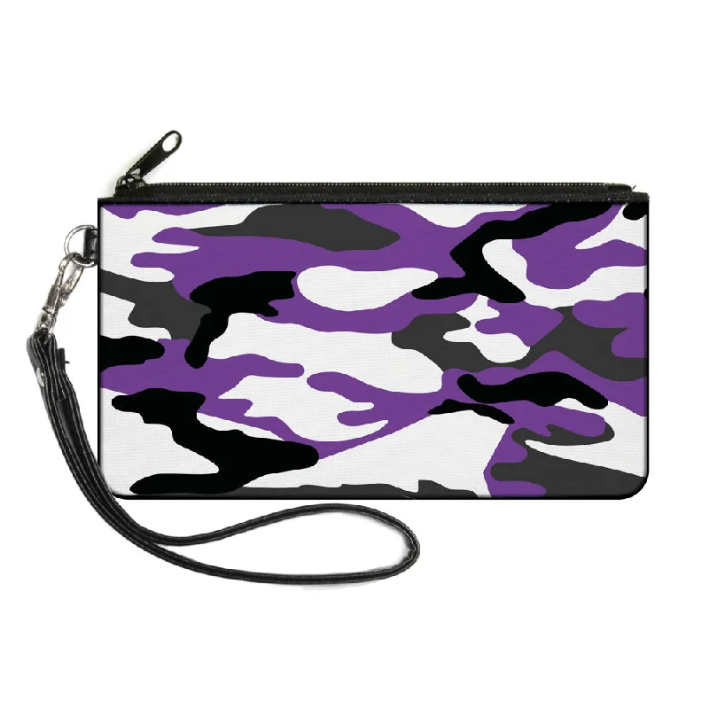 Canvas Zipper Wallet - SMALL - Camo Purple Black Gray White Shoulder Bags, Crossbody Bags, And More On Sale Canvas Zipper Wallet - SMALL - Camo Purple Black Gray White Shoulder Bags, Crossbody Bags, And More On Sale