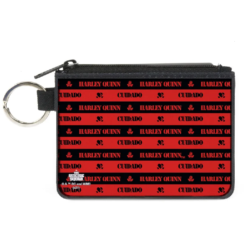 Canvas Zipper Wallet - MINI X-SMALL - The Suicide Squad 2021 CUIDADO HARLEY QUINN Caution Stripe Red Black Premium Bags, Special Prices Canvas Zipper Wallet - MINI X-SMALL - The Suicide Squad 2021 CUIDADO HARLEY QUINN Caution Stripe Red Black Premium Bags, Special Prices