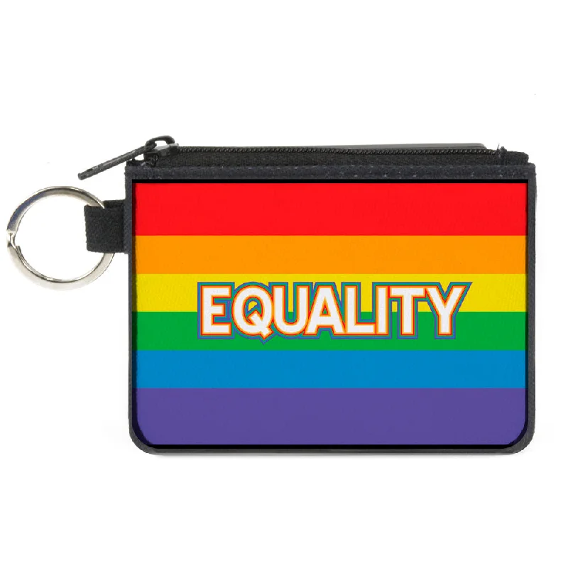 Canvas Zipper Wallet - MINI X-SMALL - EQUALITY Stripe Rainbow White Handbag Deals You'll Love Canvas Zipper Wallet - MINI X-SMALL - EQUALITY Stripe Rainbow White Handbag Deals You'll Love