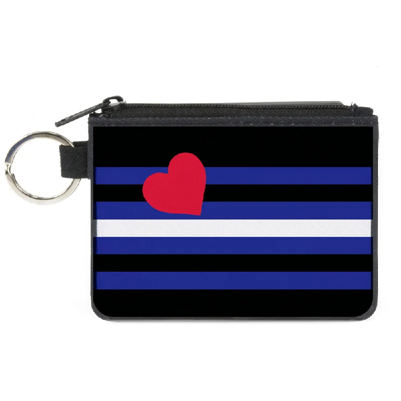 Canvas Zipper Wallet - MINI X-SMALL - Flag Leather Black Blue Red White Premium Bags At Special Prices Canvas Zipper Wallet - MINI X-SMALL - Flag Leather Black Blue Red White Premium Bags At Special Prices