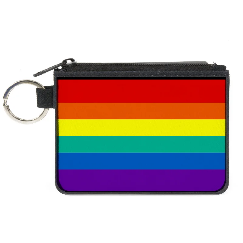 Canvas Zipper Wallet - MINI X-SMALL - Rainbow Print Luxury Handbags, Budget-Friendly Canvas Zipper Wallet - MINI X-SMALL - Rainbow Print Luxury Handbags, Budget-Friendly