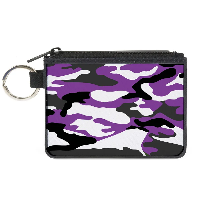 Canvas Zipper Wallet - MINI X-SMALL - Camo Purple Black Gray White Stylish Handbags With Exclusive Online Discounts Canvas Zipper Wallet - MINI X-SMALL - Camo Purple Black Gray White Stylish Handbags With Exclusive Online Discounts