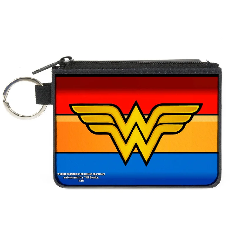 Canvas Zipper Wallet - MINI X-SMALL - Wonder Woman Logo Stripe Red Yellows Blue Huge Handbag Markdowns – Update Your Collection Now Canvas Zipper Wallet - MINI X-SMALL - Wonder Woman Logo Stripe Red Yellows Blue Huge Handbag Markdowns – Update Your Collection Now