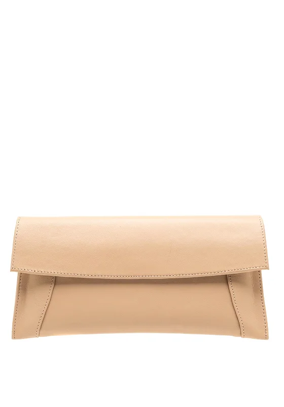 Emis Leather Envelope Clutch Bag, Nude Fashion-Forward Bags At Limited-Time Offers