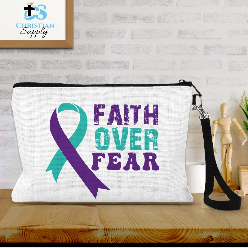 Faith Over Fear Suicide Prevention Awareness Wristlet