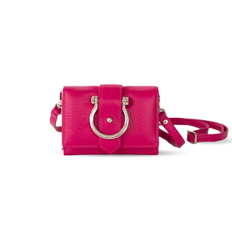 Silver Fuchsia Oil Leather