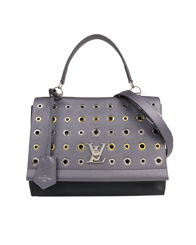 Louis Vuitton Petite Malle Eyelet Leather Handbag