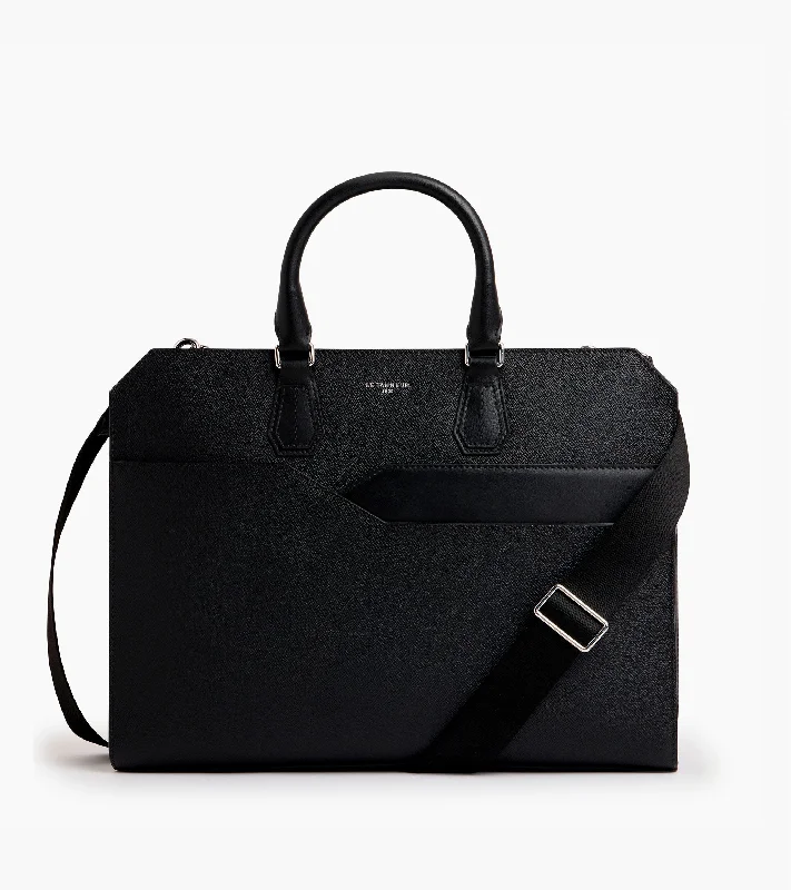 Gaston 15" briefcase in cross grain leather Classic Totes, Exclusive Deals