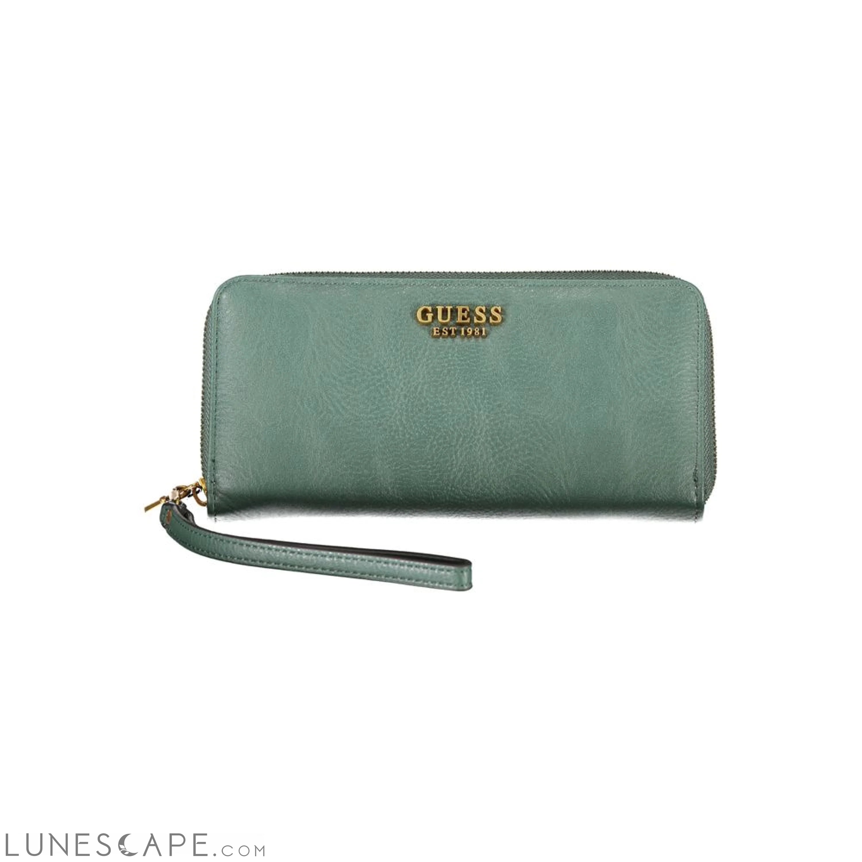 Guess Jeans Chic Green Polyethylene Wallet with Multiple Compartments