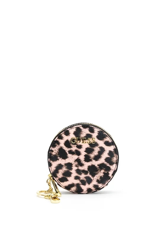 Guess Lalie Animal Print Pochette, Rose Pink